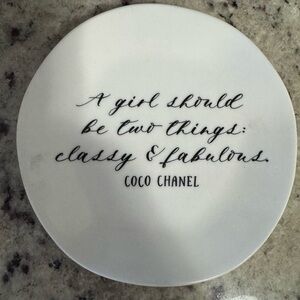 Catchall with Coco Chanel quote